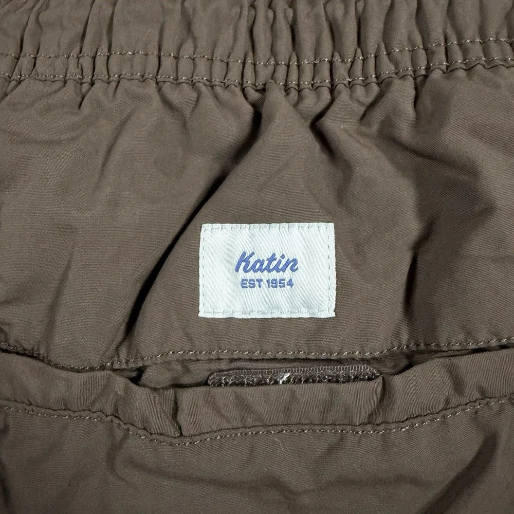 Katin Nylon Shorts Mens Small Brown Beach Swim Trunks Linerless Drawstring